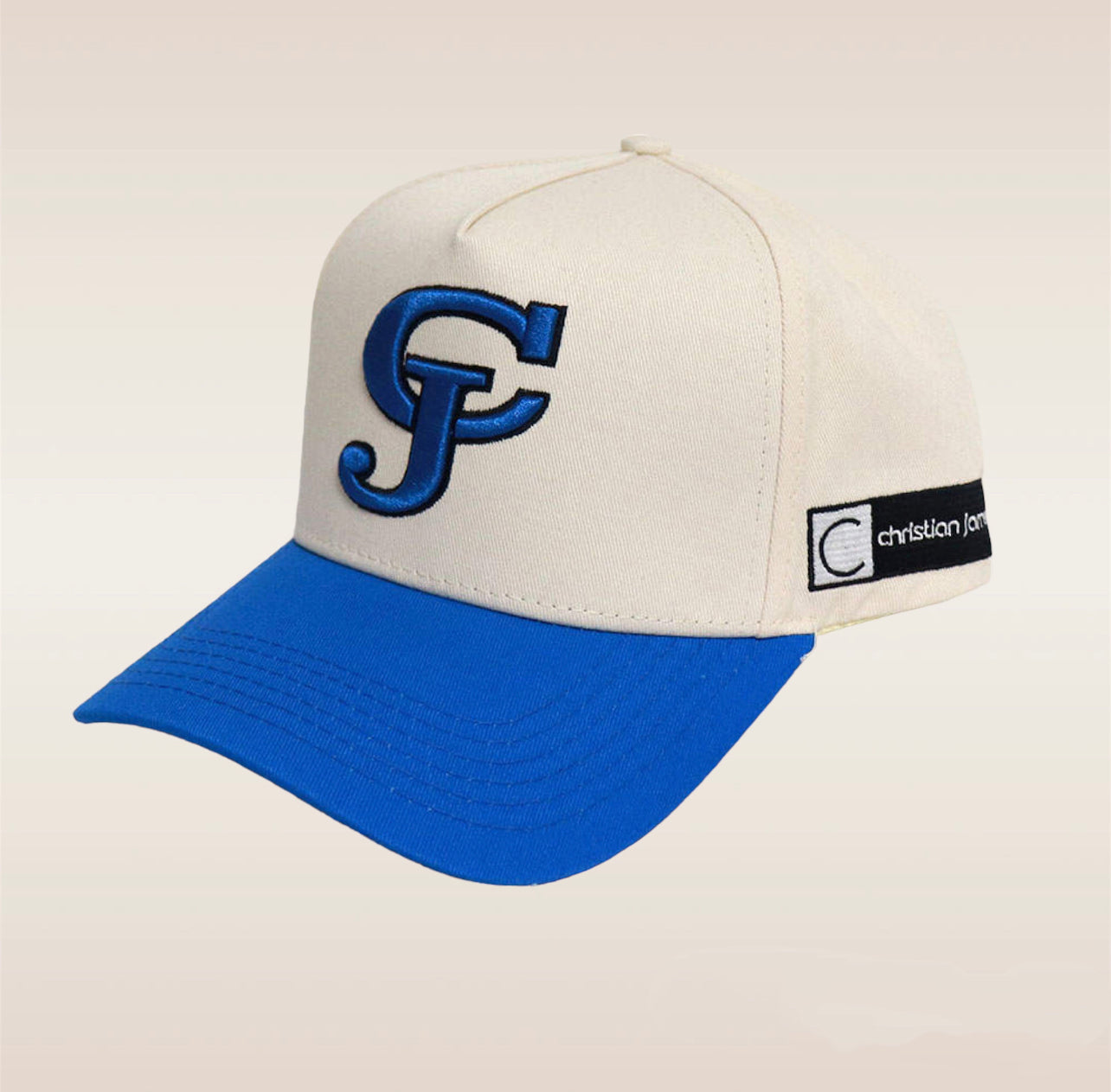 First ever Blue & White classic Christian James Snapback. Get yours today!